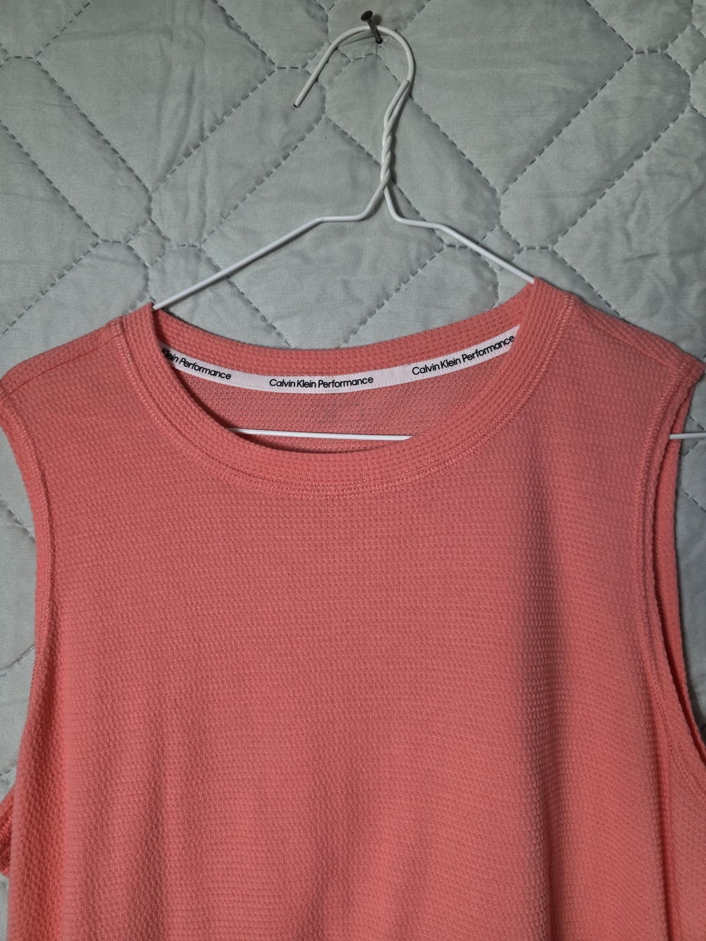 Calvin Klein Performance Coral Sleeveless Side-Tie Tank Sz M - Picture 2 of 7